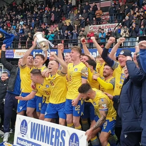 Bangor 2-1 Dunmurry Rec: Seasiders secure Steel and Sons Cup and ensure another historic&nbsp;date