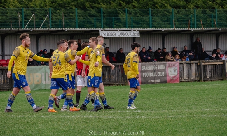 Banbridge Town 0-2 Bangor: Big Ben doubles up to ensure Seasiders March six clear into new&nbsp;month